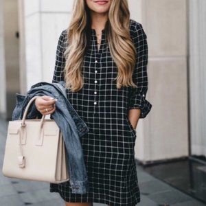 Soft Joie Casual Black‎ Plaid Dress